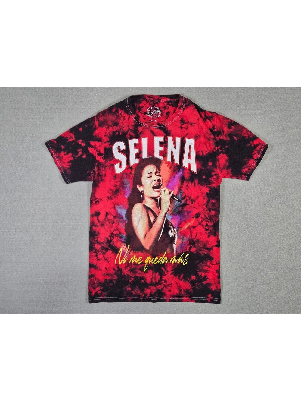 Selena Official Merchandise Red Black Tie Dye Graphic Tee S